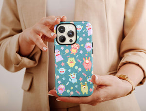 Pastel Monster Phone Case – Cute Kawaii Cartoon Monster Pattern