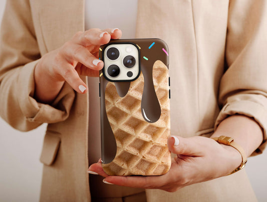 Chocolate Ice Cream Phone Case, Chocolate Phone Case For Men And Women Christmas Gift, Kids Phone Case, Melting Ice Cream, Chocolate Case