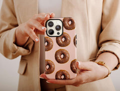Chocolate Donut Phone Case – Cute Dessert Pattern Phone Cover