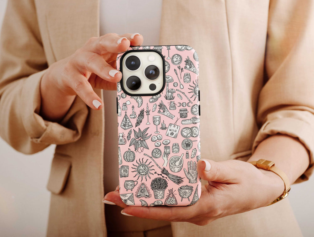 Witchy Goth Phone Case – Mystical Celestial Witchcore Art