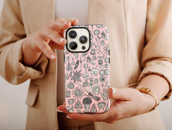 Witchy Goth Phone Case – Mystical Celestial Witchcore Art