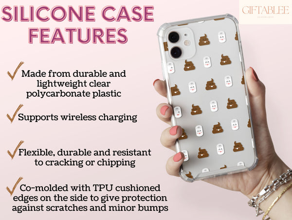 Funny Poop Phone Case – Cute Emoji Bathroom Humor