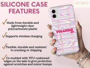 Cyber Aesthetic Phone Case – Y2K Holographic Design