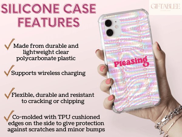 Cyber Aesthetic Phone Case – Y2K Holographic Design