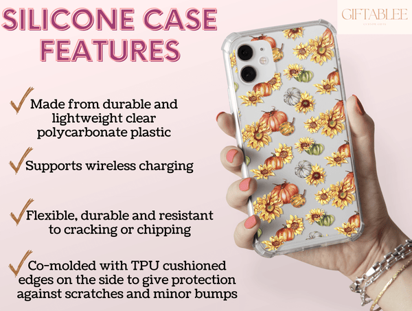 Autumn Pumpkin Phone Case – Sunflower & Harvest Fall Pattern