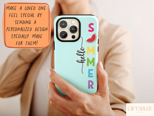 Hello Summer Phone Case – Colorful Watermelon & Custom Summer Design