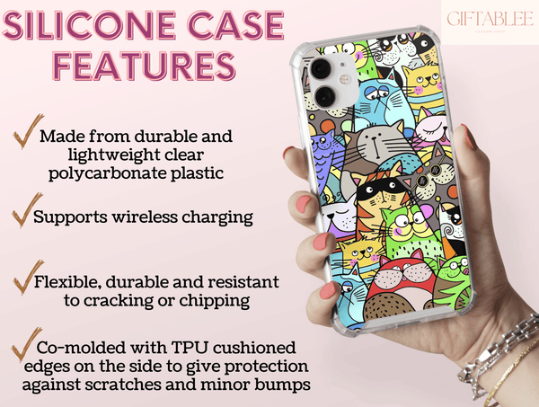 Cat Doodle Phone Case – Colorful Cat Lover