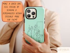 Tummy Hurts Phone Case – Funny Minimalist Line Art