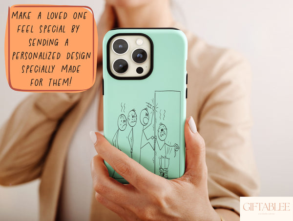 Tummy Hurts Phone Case – Funny Minimalist Line Art