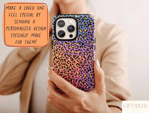 Rainbow Leopard Print Phone Case – Bold Colorful Animal Design