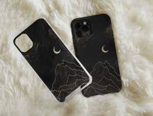 Mountain Landscape Phone Case – Celestial Night Sky Design