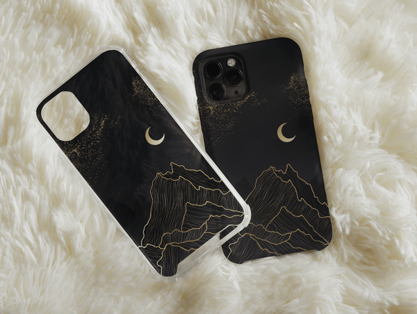 Mountain Landscape Phone Case – Celestial Night Sky Design