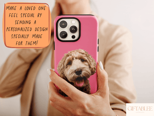 Custom Pet Portrait Phone Case For Pet Owners’ Birthday Gift, Pet Phone Case, Pet Portrait Case, Custom Pet Icon Case For Mother's Day Gift