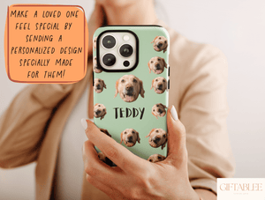 Fur Baby Phone Case – Personalized Dog Portrait & Custom Name Gift