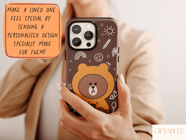 Kawaii Bear Phone Case – Cute Cartoon Bear Protective Cover