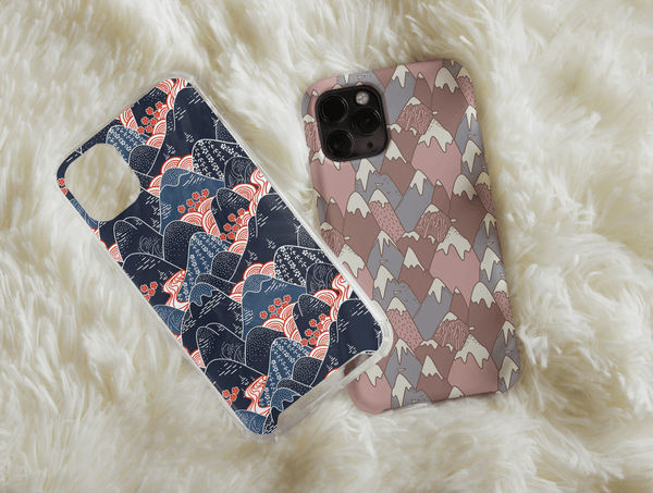 Mountain Doodle Art Phone Case – Whimsical Nature Design