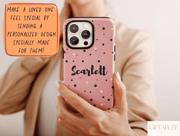 Personalized Stars Phone Case – Custom Name & Star Design