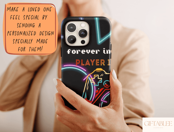Forever In 2 Player Mode Phone Case – Matching Gamer Couple Case