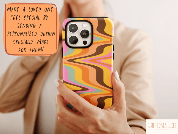 Retro Rainbow Phone Case – Groovy 70s Inspired Design