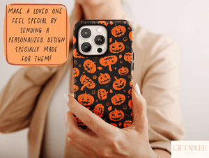 Pumpkin Print Phone Case – Cute Halloween Jack O Lantern Cover