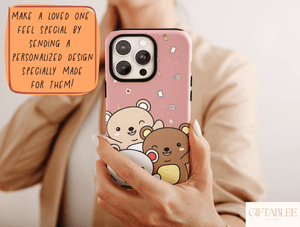 Cute Bear Phone Case – Adorable Kawaii Cartoon Bear Design