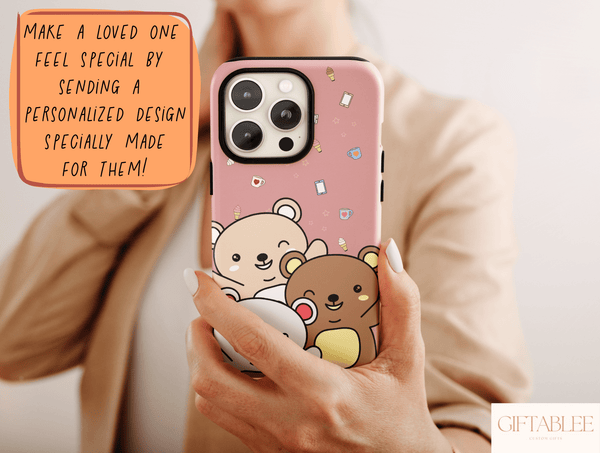 Cute Bear Phone Case – Adorable Kawaii Cartoon Bear Design