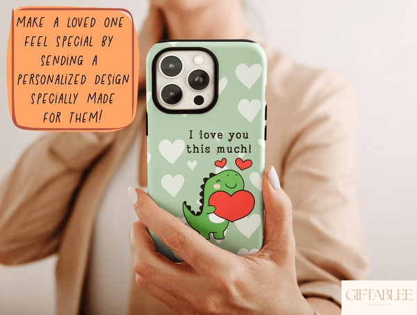 Funny Dinosaur Phone Case – Cute Matching Couple Dino Design