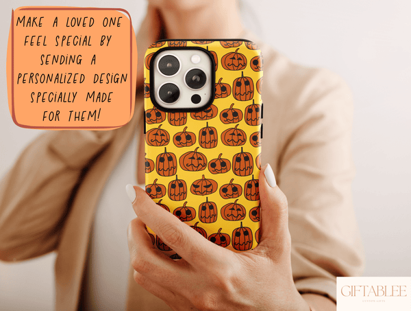 Jack O Lantern Phone Case – Spooky Pumpkin Faces for Halloween Fun