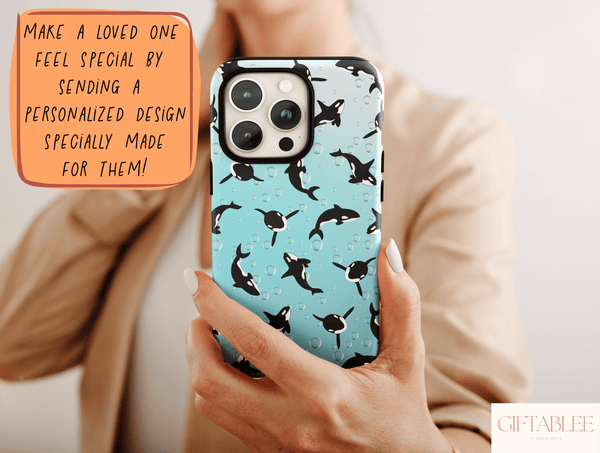 Orca Whale Print Phone Case – Ocean & Marine Life Design