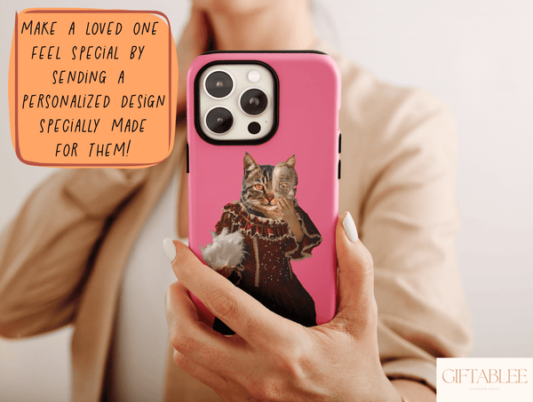 Funny Pet Portrait Phone Case – Personalized Regal Dog Artwork