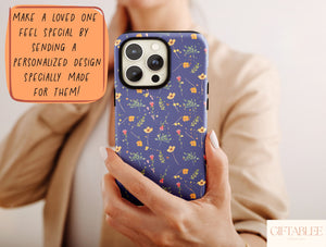 Colorful Wildflower Phone Case – Cottagecore Floral & Botanical Design