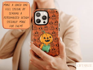 Cute Halloween Phone Case – Pumpkin Character & Jack O'Lantern