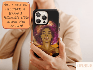 Cosmic Beauty – Afro Girl Phone Case
