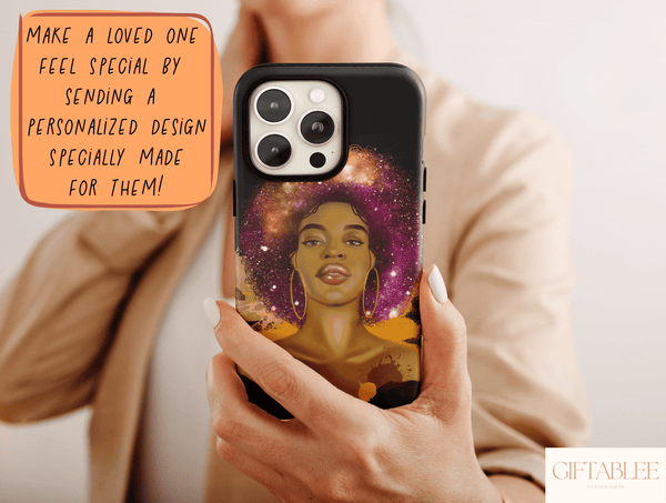 Cosmic Beauty – Afro Girl Phone Case