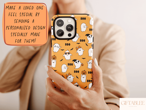 Cute Ghost Phone Case – BOO Halloween Ghost Pattern Cover