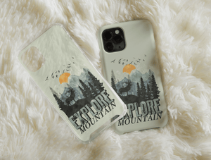 Explore Mountain Phone Case – Rustic Mountain & Wilderness Landscape
