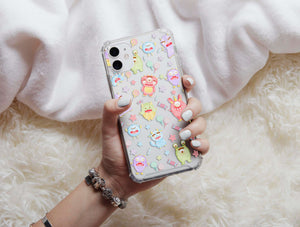 Pastel Monster Phone Case – Cute Kawaii Cartoon Monster Pattern