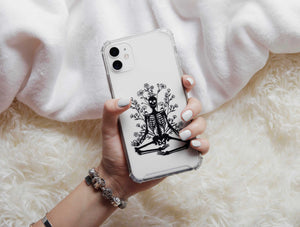 Aesthetic Skeleton Phone Case – Whimsical Gothic Skeleton Art