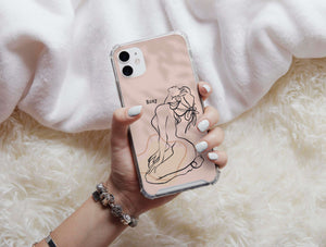 Woman Body Line Art Phone Case – Minimalist Feminine Figure Design