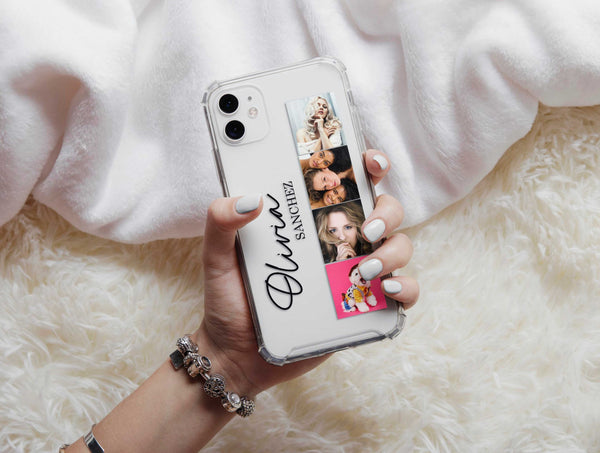 Photo Collage With Name Phone Case – Personalized Picture & Custom Name Gift