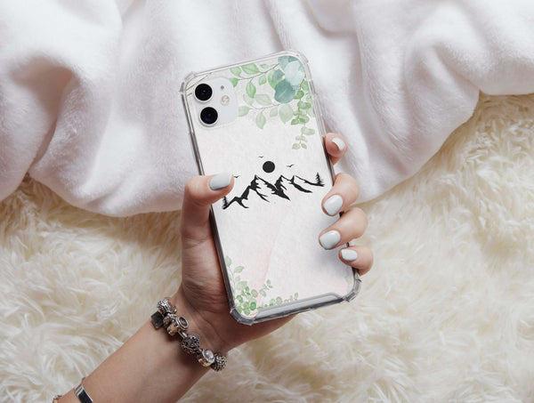 Sun Moon and Mountain Phone Case – Minimalist Nature Art
