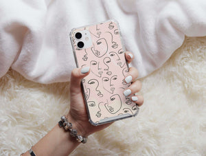 Line Art Face Phone Case – Minimalist Abstract Face Drawing