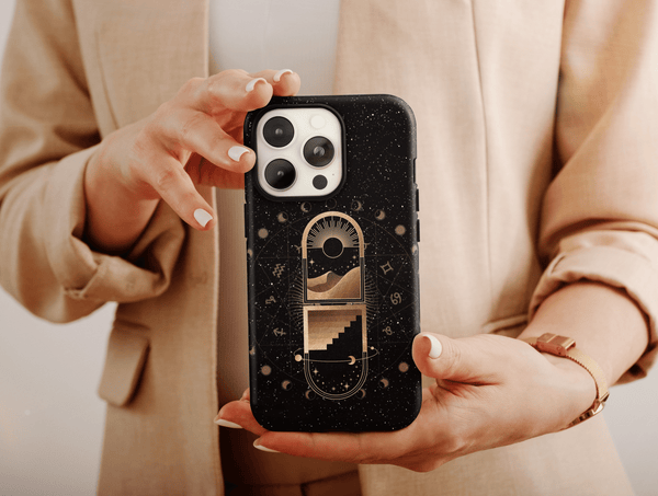 Esoteric Celestial Phone Case – Mystical Astrology Moon Design