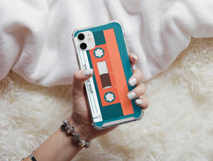 Custom Cassette Tape Phone Case – Personalized Retro Music Design