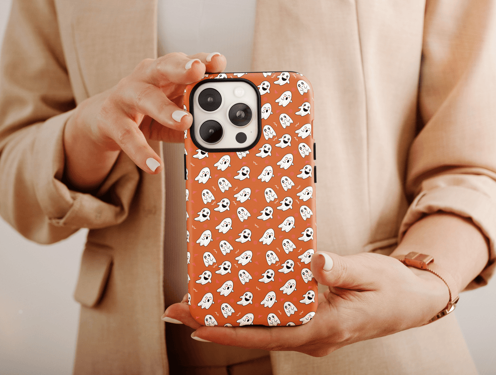 Mini Ghost Phone Case – Cute Spooky Halloween Ghost Pattern