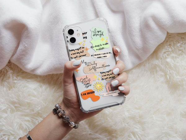 Daily Affirmations Phone Case – Positive Self Love & Motivation Design