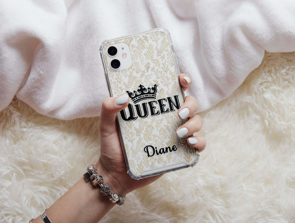 Custom King And Queen Phone Case – Personalized Couple & Matching Design