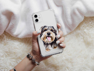 Cartoonized Pet Portrait Phone Case – Custom Dog Artwork & Personalized Pet Design
