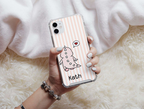 Dinosaur Couple Phone Case – Personalized Cute Dinosaur Love Design