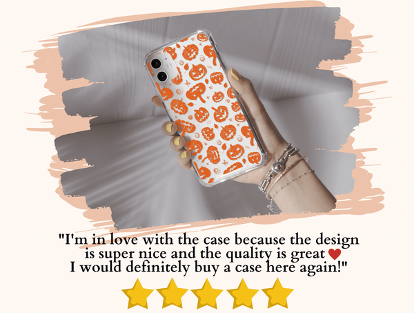 Pumpkin Print Phone Case – Cute Halloween Jack O Lantern Cover